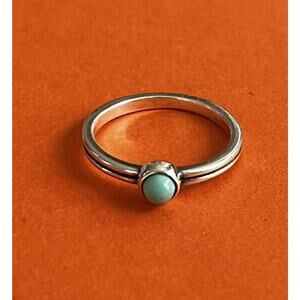 James Avery Retired Sterling Silver And Turquoise Ring Size 8